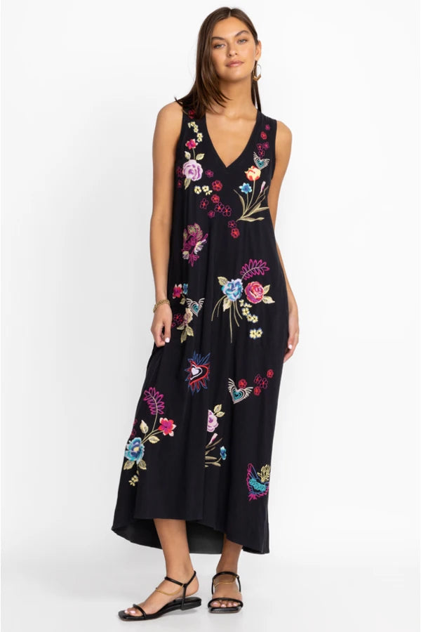 JESSI KNIT V-NECK MAXI DRESS