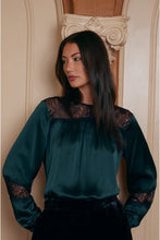 Load image into Gallery viewer, MIDNIGHT SILK BLOUSE
