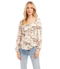 Load image into Gallery viewer, Blouson Sleeve Peasant Top
