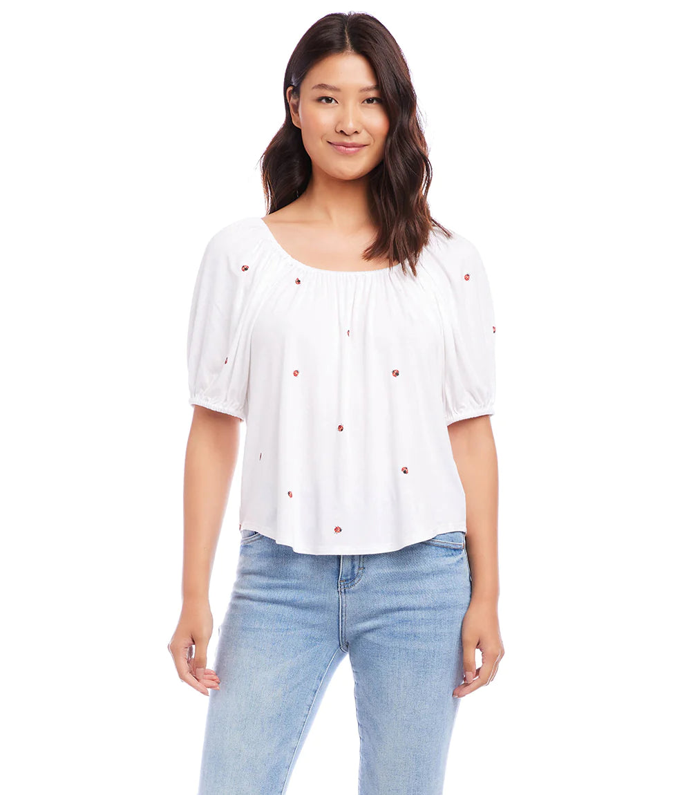 Ladybug Peasant Top