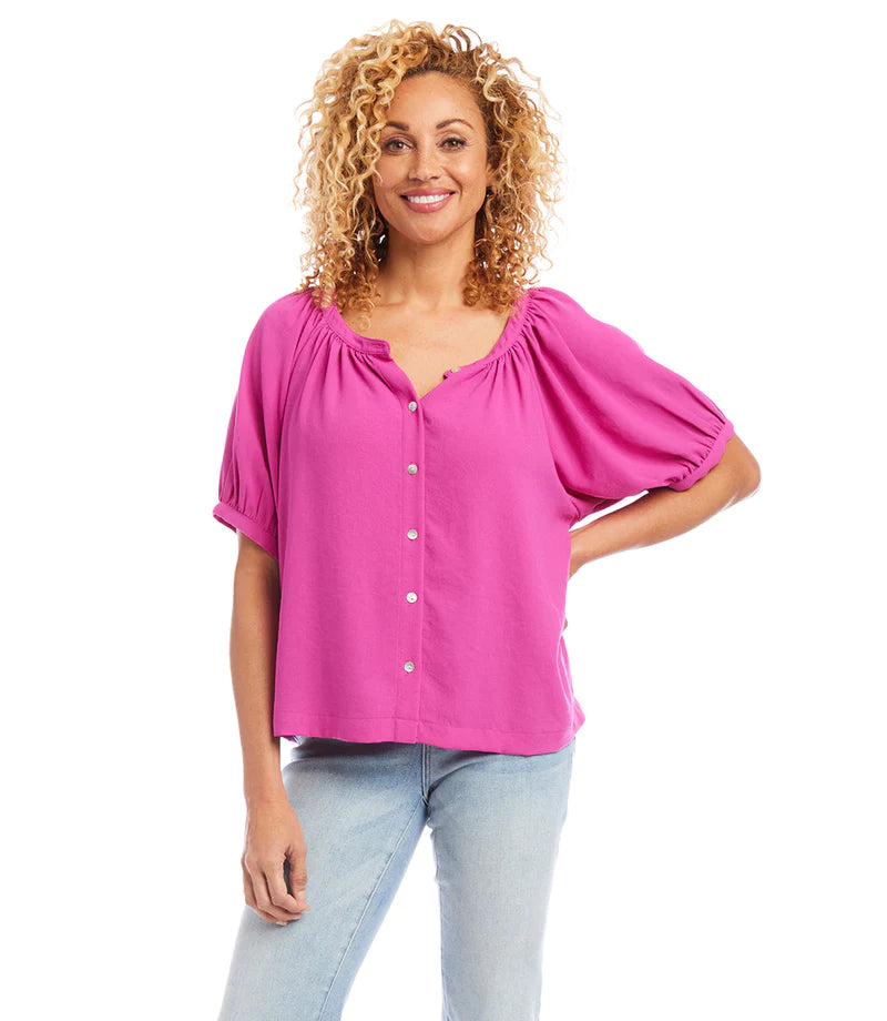 Short Sleeve Peasant Top