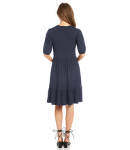 Load image into Gallery viewer, Puff Sleeve Tiered Dress
