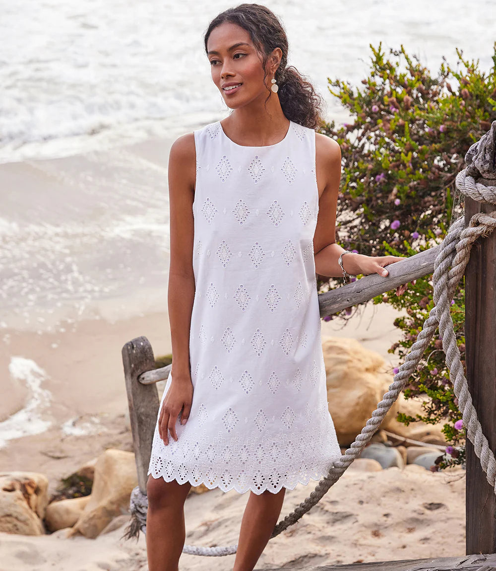 Eyelet Shift Dress