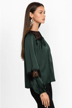 Load image into Gallery viewer, MIDNIGHT SILK BLOUSE
