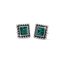 Load image into Gallery viewer, Sparkle Square Mini Post Earrings
