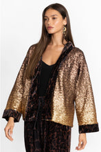 Load image into Gallery viewer, SEQUIN GOLD PLAZA KIMONO
