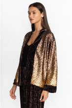 Load image into Gallery viewer, SEQUIN GOLD PLAZA KIMONO
