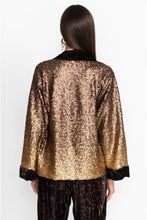 Load image into Gallery viewer, SEQUIN GOLD PLAZA KIMONO
