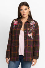 Load image into Gallery viewer, GARNET PLAID SHIRT JACKET
