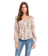 Load image into Gallery viewer, Blouson Sleeve Peasant Top
