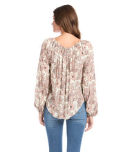 Load image into Gallery viewer, Blouson Sleeve Peasant Top
