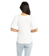 Load image into Gallery viewer, Contrast Satin Sleeve Top
