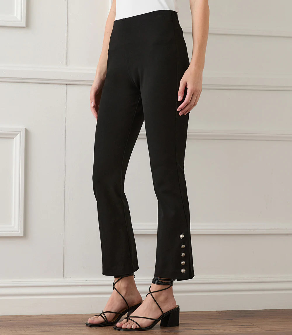 Cropped Button-Up Hem Pants