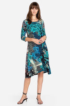 Load image into Gallery viewer, LUNAMO CRANE 3/4 SLEEVE SWING DRESS
