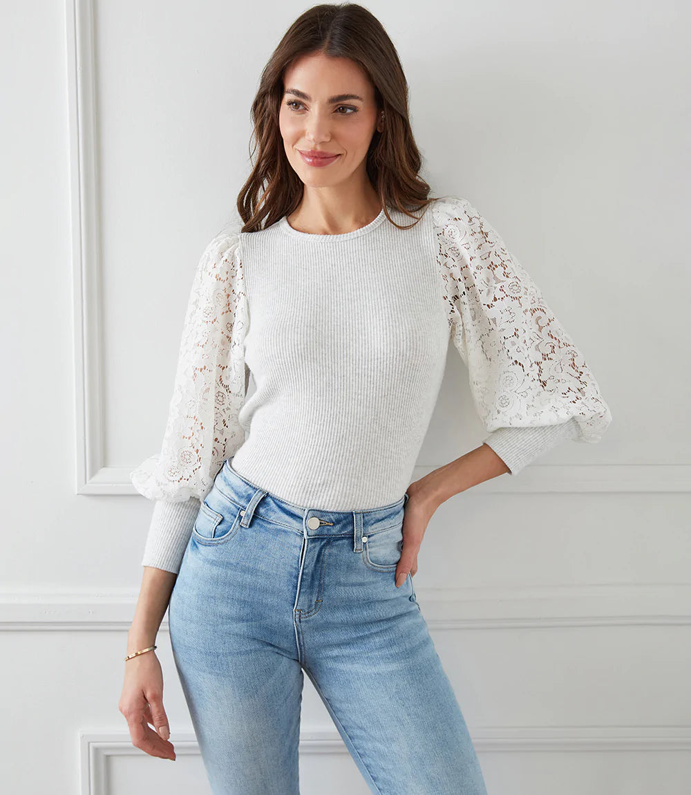 Lace Sleeve Top