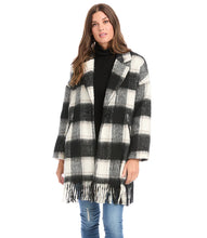 Load image into Gallery viewer, Plaid Fringe Jacket
